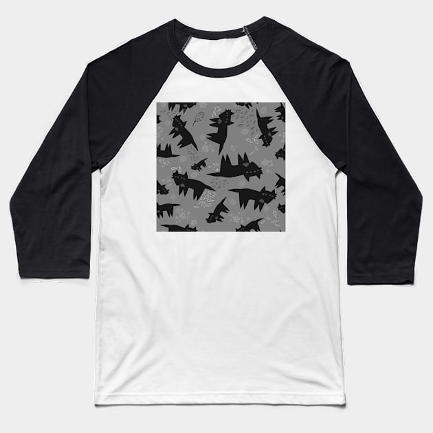 Tasmanian Devil Greys Baseball T-Shirt by calheath